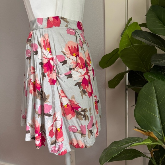 Old Navy Pink Red Pleated Skater Mini Skirt with Pockets - Picture 4 of 9